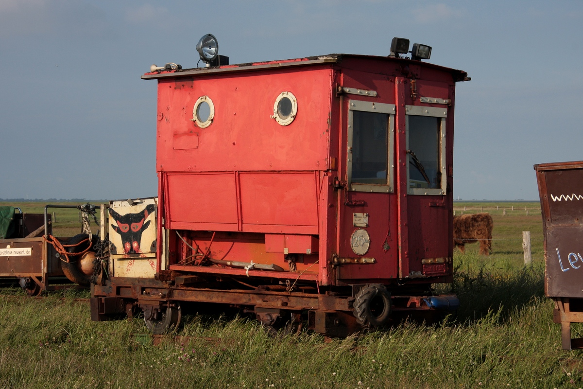 Lore 6 am 12.06.2012 auf Langeness. Die Loren sind alles Unikate und zumeist Eigenbauten der Besitzer. Der eigenen Phantasie sind beim Bau keine Grenzen gesetzt, nur die Forderungen zur Verkehrssicherheit, wie wirksame Bremsen und Beleuchtung, sind einzuhalten.