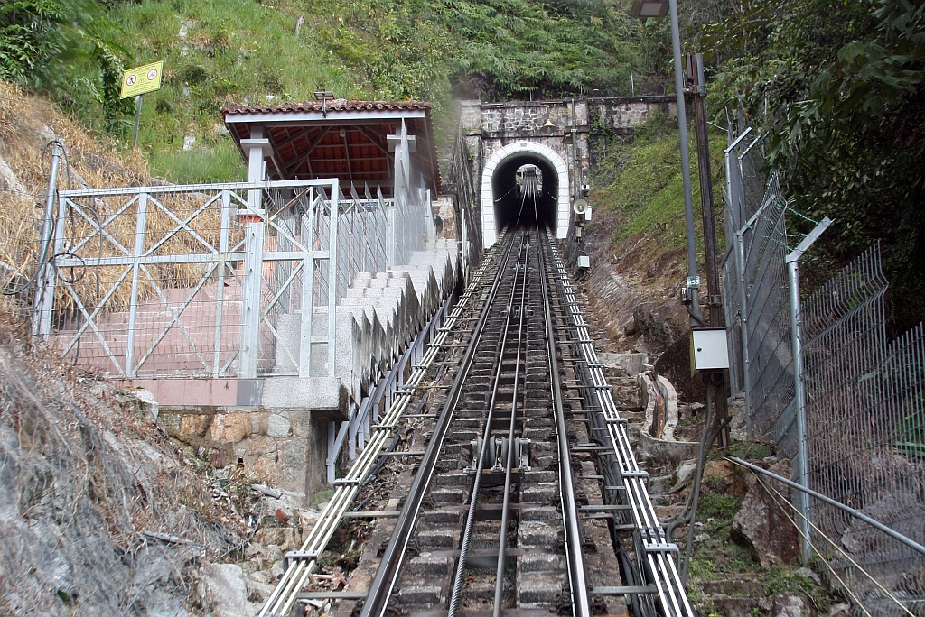 Lower Tunnel Station der KBB (Keretapi Bukit Bendera / Penang Hill Railway) am 18.Februar 2025.