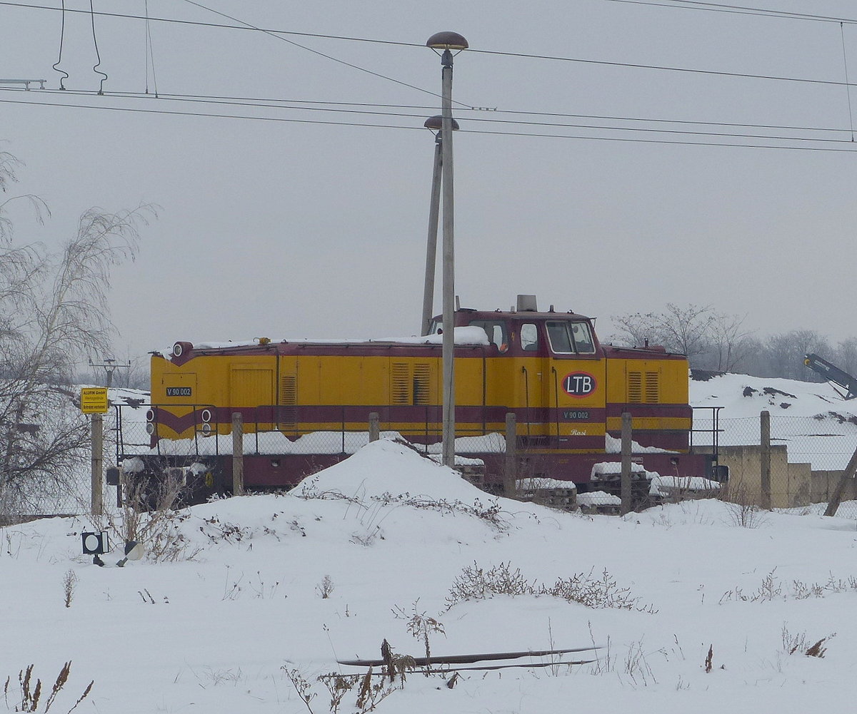 LTB V 90 002  Rosi  (98 80 3423 002-5 D-LTBTT), am 13.02.2021 in Teutschenthal.