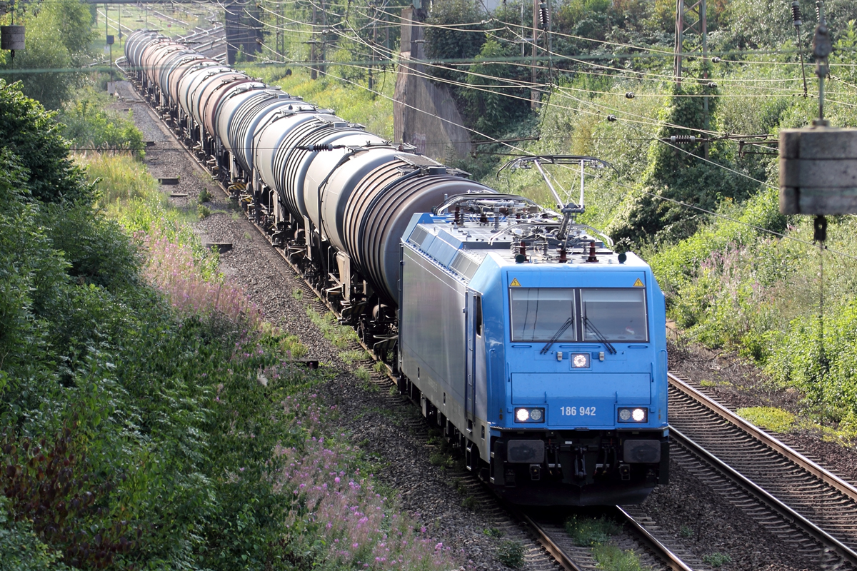 LTE 186 942 auf der Hamm-Osterfelder Strecke in Recklinghausen 23.8.2019