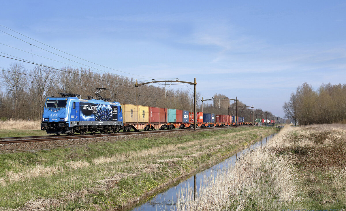 LTE 186 944 „ATTRACTIVE FORCES“ Einzellöcher mit Shuttle Mannheim/Wörth, Dordrecht Süd 30. März 2021.