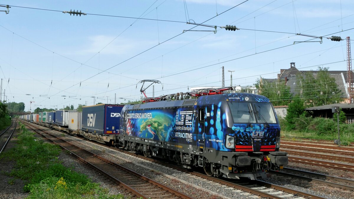 LTE 193-697 in KDR am 19.06.21 mit DGS 42875 (LTE) Krefeld-Uerdingen - Aschaffenburg Hbf 