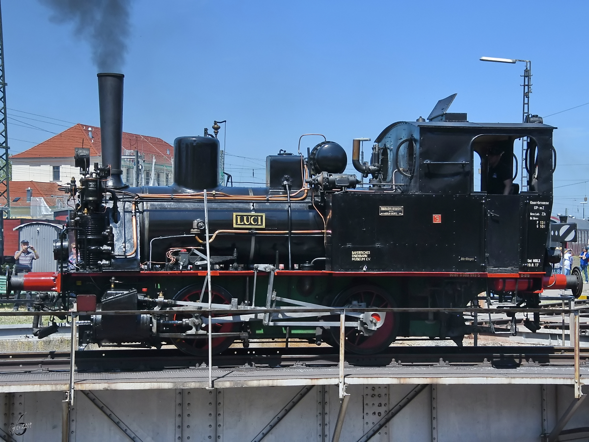  Luci  Anfang Juni 2019 auf der Drehscheibe des Bayerischen Eisenbahnmuseums Nördlingen.