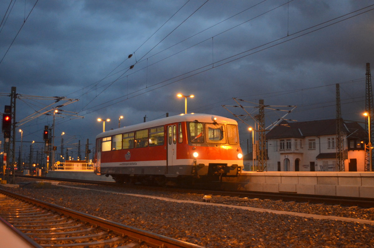 LVT 772 332-2 des LDC Lausitzer Dampflok Club e.V.  Teichland-Express  Leipzig Hbf. 24.11.2017