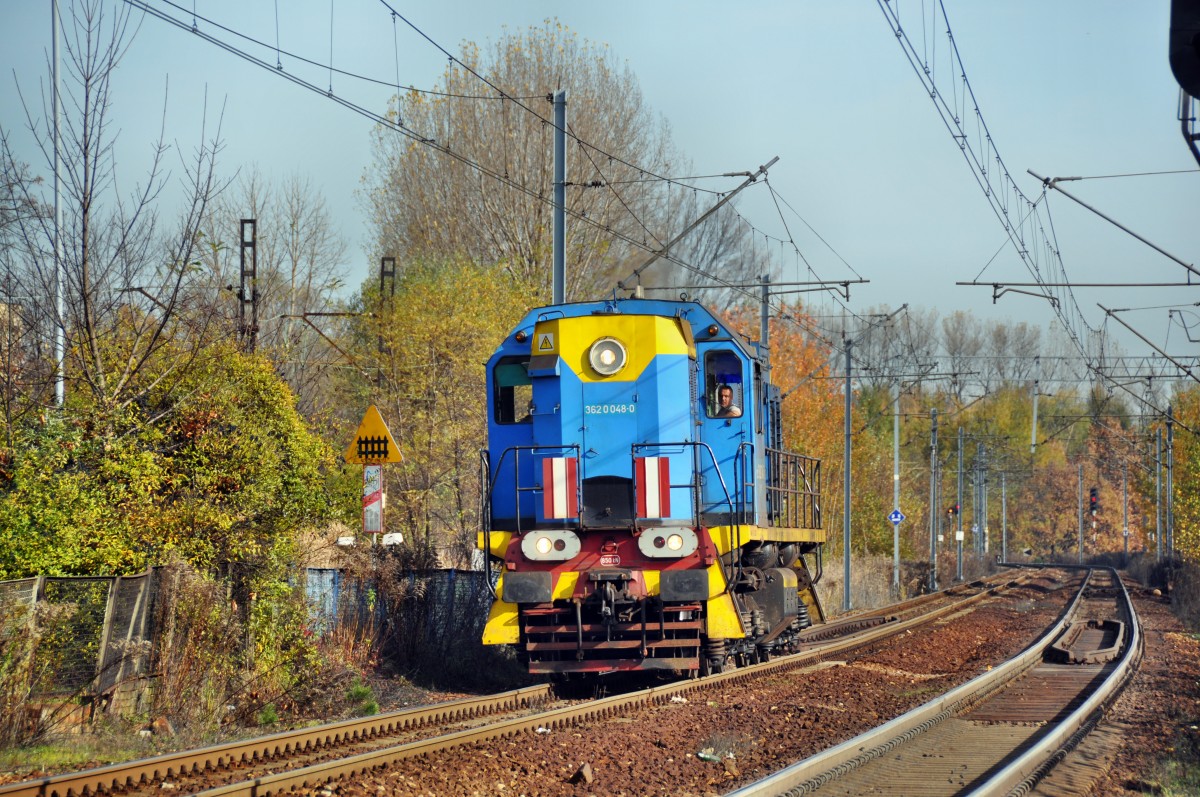 Lz fahrende  SM48/TEM2 Richtung Sden in Katowice-Piotrowice (27.10.2013)