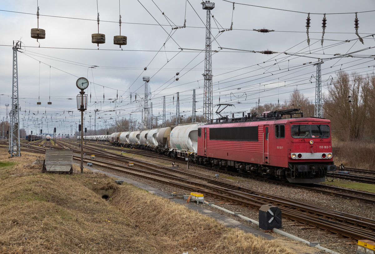 MAED 155 183 am 06.02.2023 im rostocker Seehafen.
