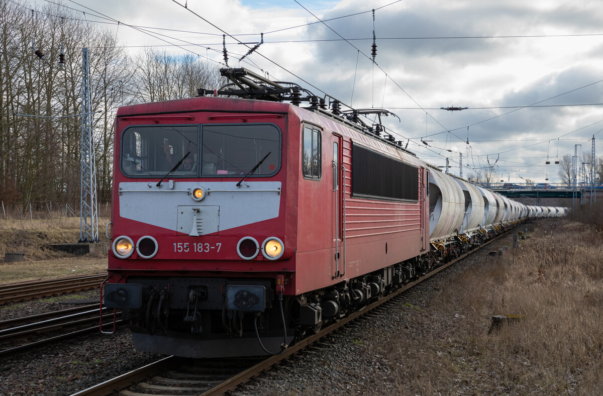 MAED 155 183 am 28.01.2023 im rostocker Seehafen.
