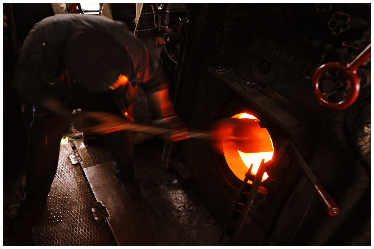  Majstri  Rudi Ljubej bei der Fütterung von SZ 25-026 am 24.9.2015.