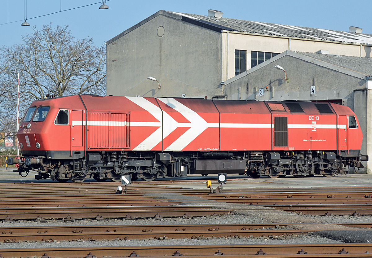 MaK DE 1024 (240 003-4), DE13 der HGK in Brühl-Vochem - 06.03.2014