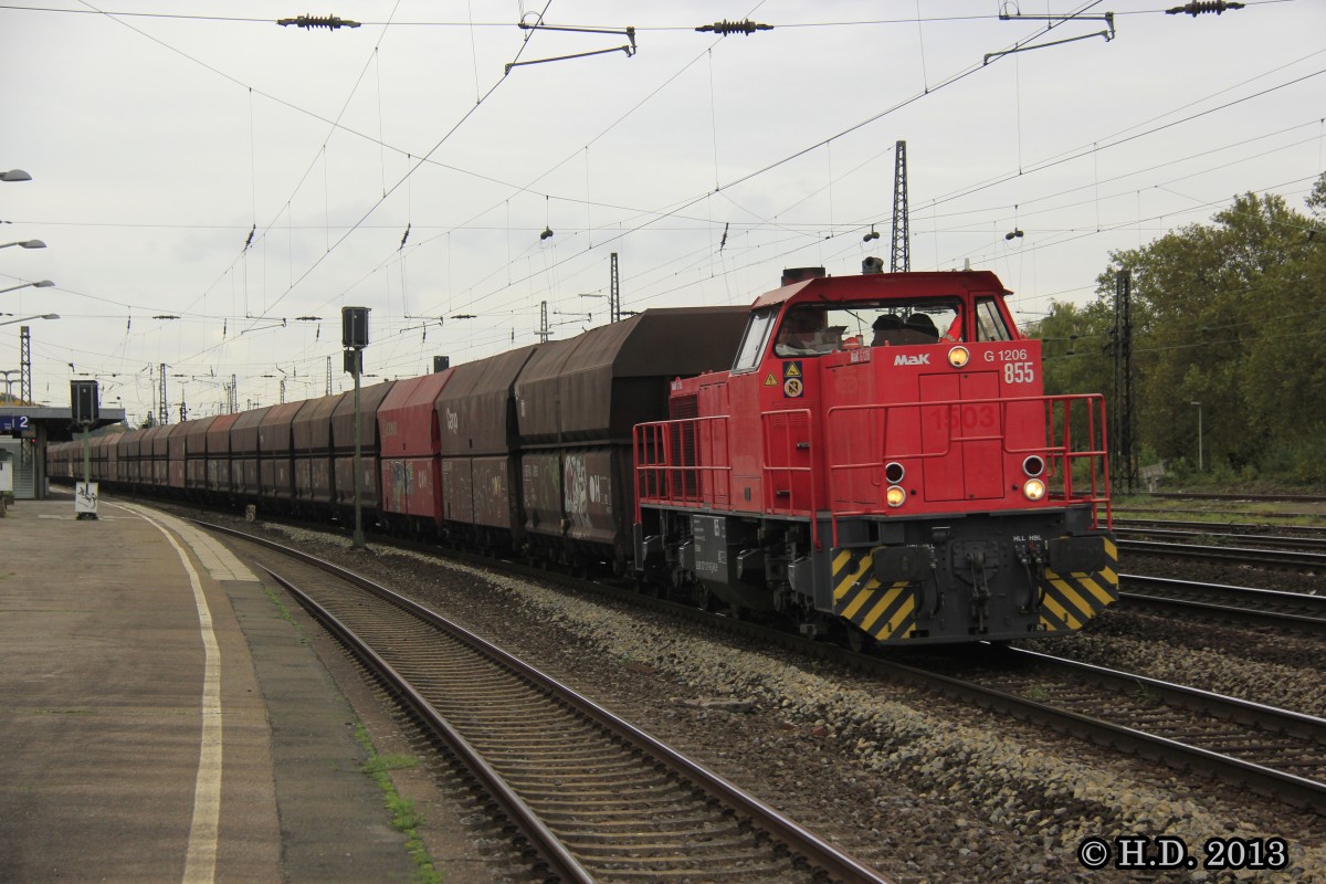 MaK G 1206 (ex CFL Cargo 1503)am 21.10.2013 in Oberhausen Osterfeld Süd.