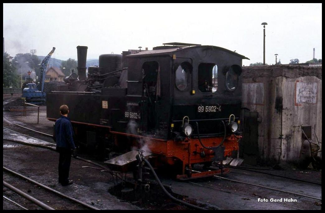 Mallet Lok 995902 der HSB am 22.6.1991 im BW Wernigerode.