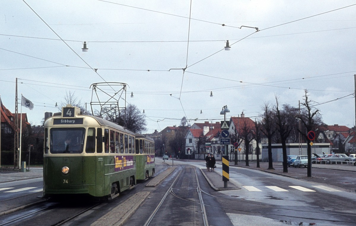 Malmö ML SL 4 (Tw 74) Erikslust am 15. April 1973.