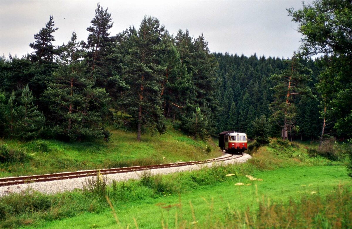 MAN-Schienenbus auf der Hohenzollerischen Landesbahn, 29.10.1984