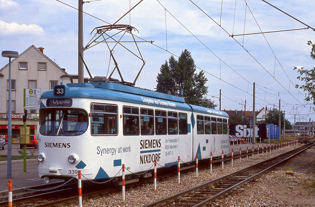 Mannheim 339, Käfertal, 25.08.1991.