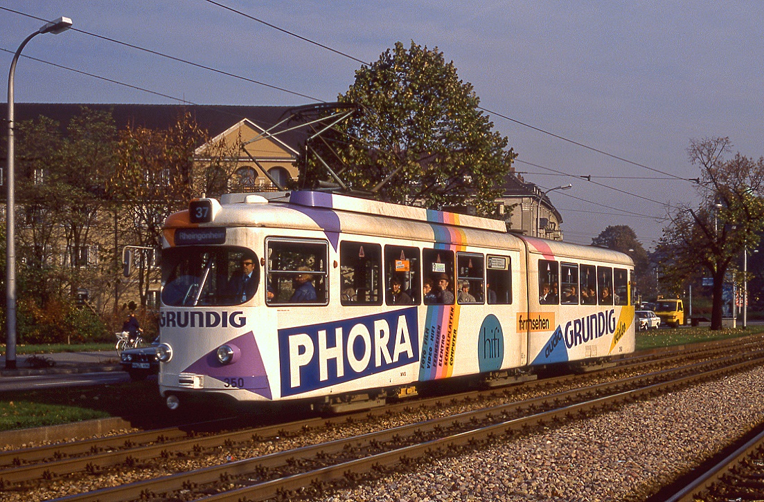 Mannheim 350, Friedrich Ebert Brücke, 02.11.1988.