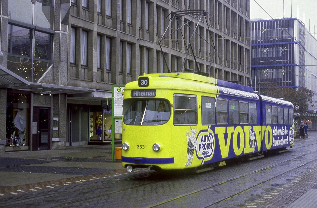 Mannheim 353, Paradeplatz, 01.01.1987.