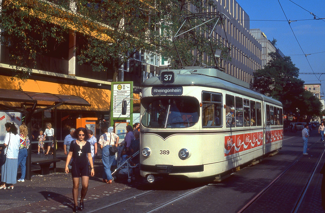 Mannheim 389, Paradeplatz, 20.08.1993.