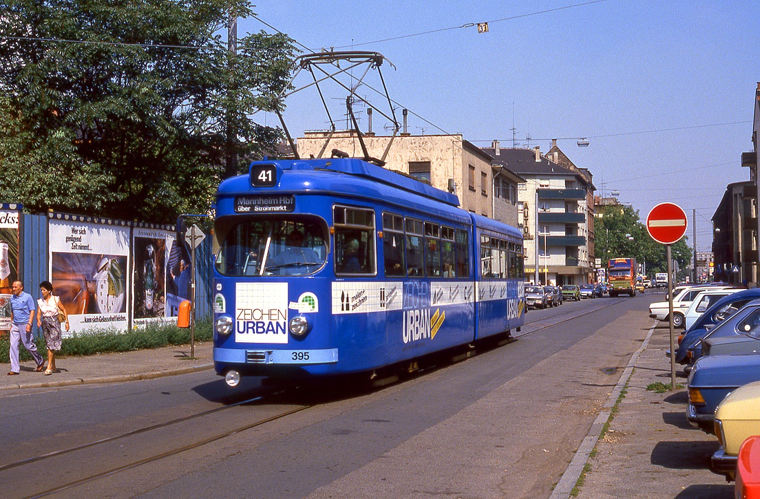Mannheim 395, Waldhofstraße, 11.08.1986.