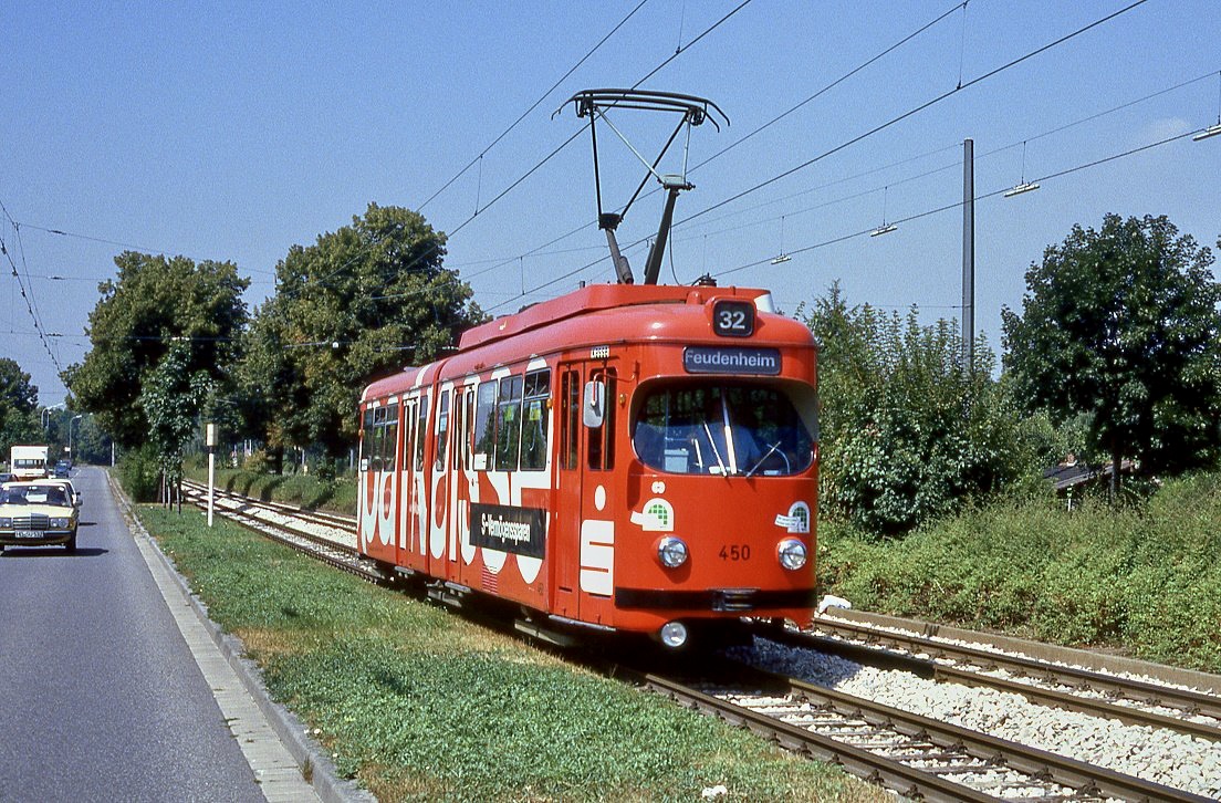 Mannheim 450, Feudenheimer Straße, 11.08.1986.
