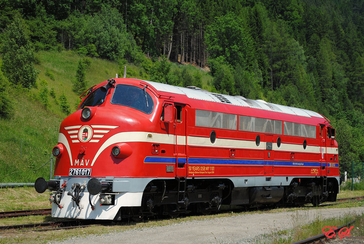 MAV M61 017 (2761 017) anläßlich eines Heizhausfestes im Bhf. Mürzzuschlag. (08.06.2014)