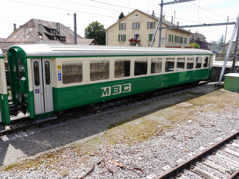 MBC / BAM - Personenwagen 2 Kl. B 61 abgestellt im Bahnhofsareal von Biere am 17.08.2014