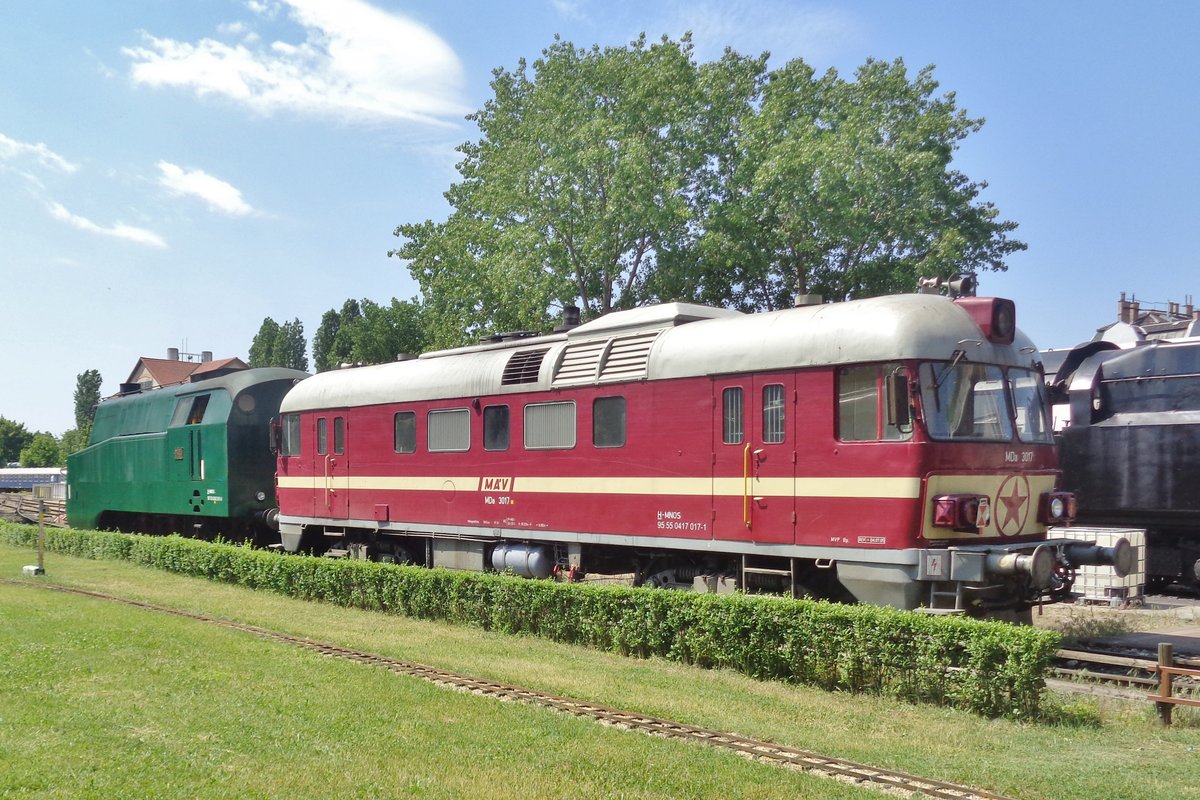 MDmot 3017 steht am 12 Mai 2018 ins Eisenbahnmuseum in Budapest.