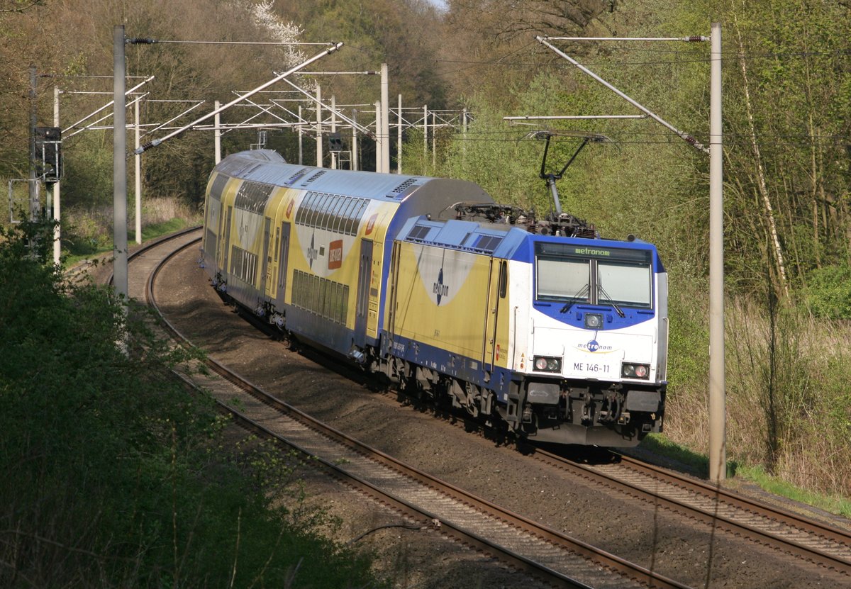 ME 146-11 mit DLr 81976 (Tostedt–Hamburg Hbf) am 02.05.2016 zwischen Klecken und Hittfeld