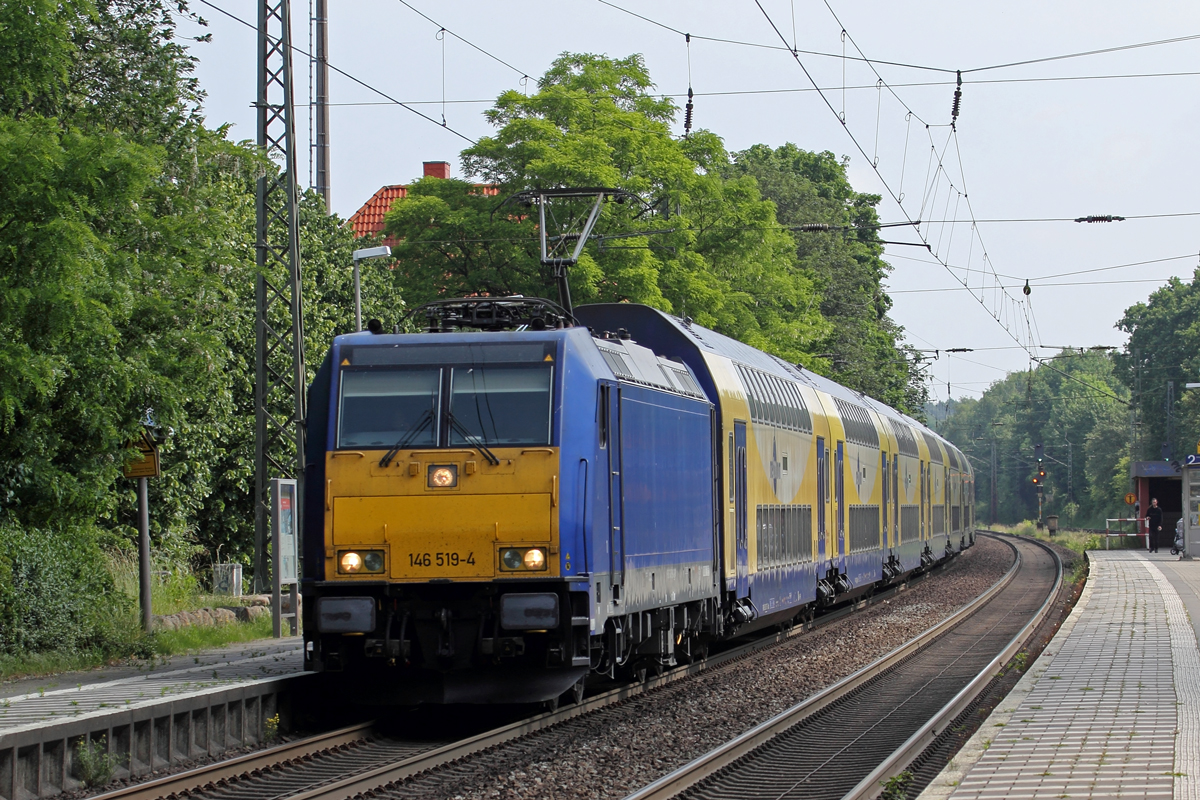 ME 146 519-4 mit RE 4 nach Bremen in Sprötze 8.6.2022