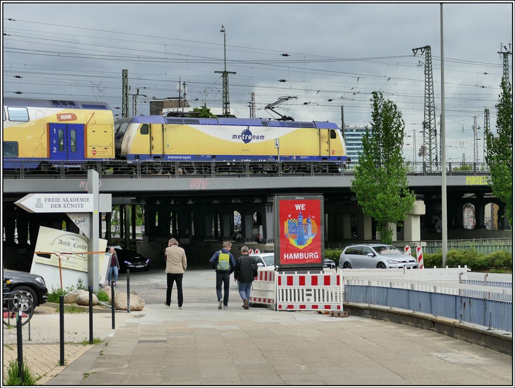 ME 146 531-9 auf der Oberhafenbrücke in Hamburg. (25.05.2019)