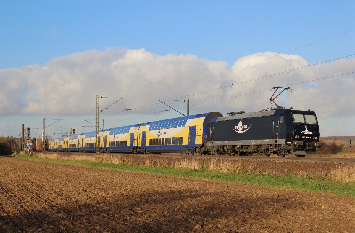 ME 185 546 schob am Nachmittag des 13.November 2013 einen ME bei Elze(Han) �ber Hannover Hbf nach Uelzen.