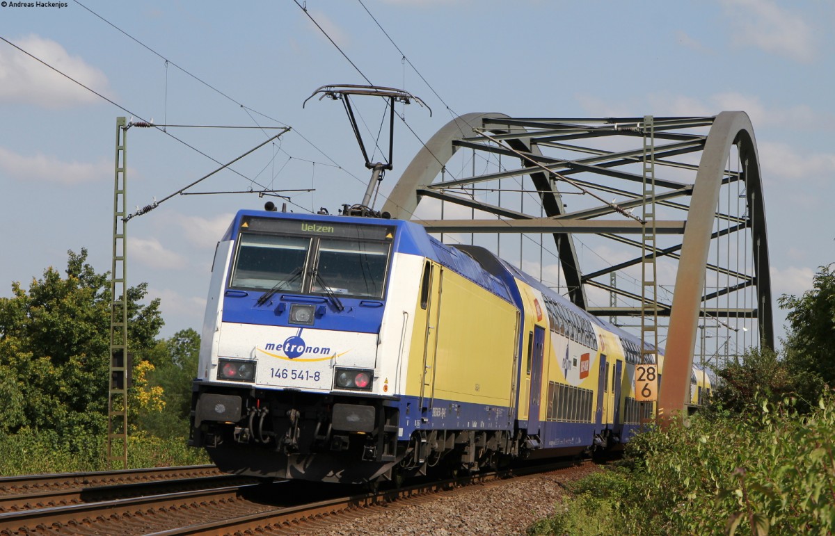 ME 82828 (Göttingen-Uelzen) mit Schublok 146 541-8 bei Burgstemmen 3.9.14