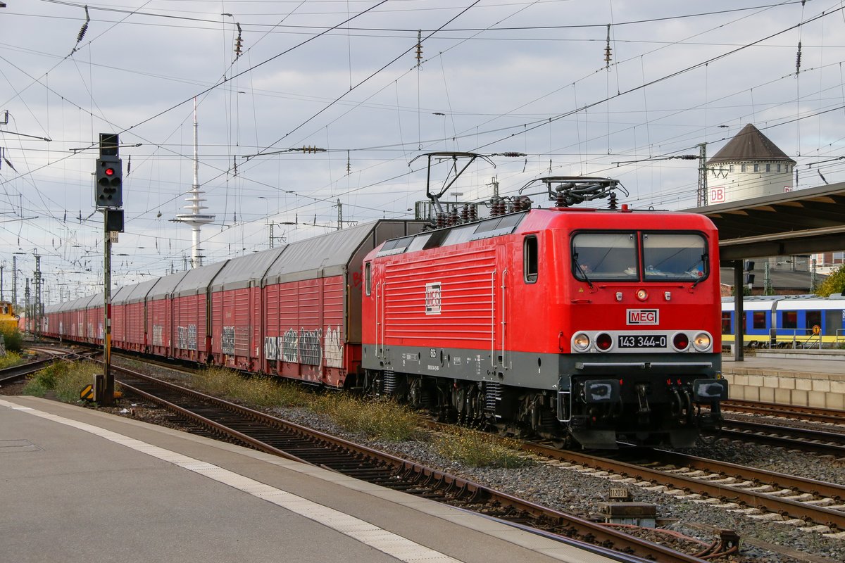 MEG 143 344-0 in Bremen Hbf, September 2018.