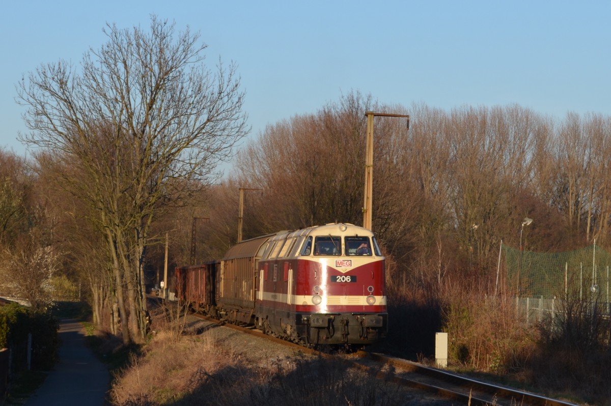 MEG 206 (DR 118 748) in Böhlen bei Leipzig 12.03.2014