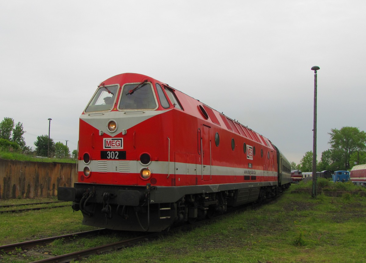 MEG 301 (92 80 1229 120-1 D-MEG) am 23.05.2013 beim Thüringer Eisenbahnverein in Weimar.