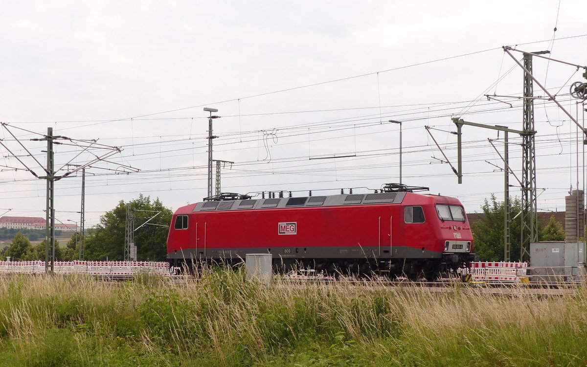 MEG 803 am 16.06.2018 beim pausieren in Erfurt Gbf.
