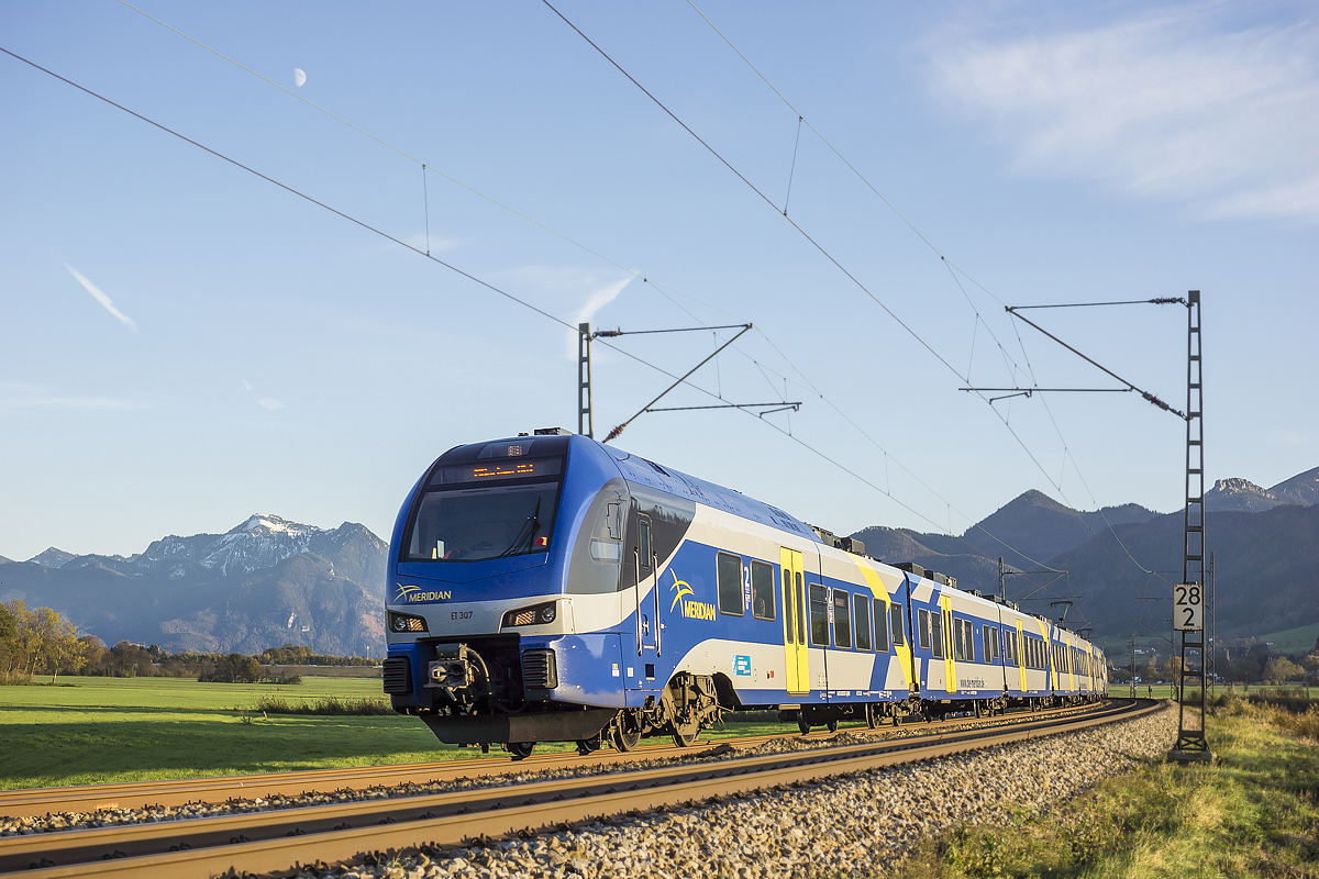 Meridian ET 307 nach München bei Prien am 01.11.2014