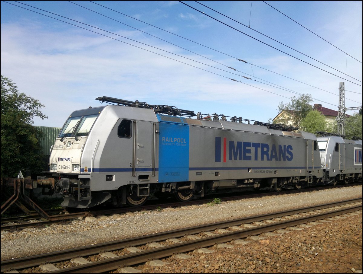 Metrans 186 289-5auf Praha-Uhřiněves am 2.8.2016.