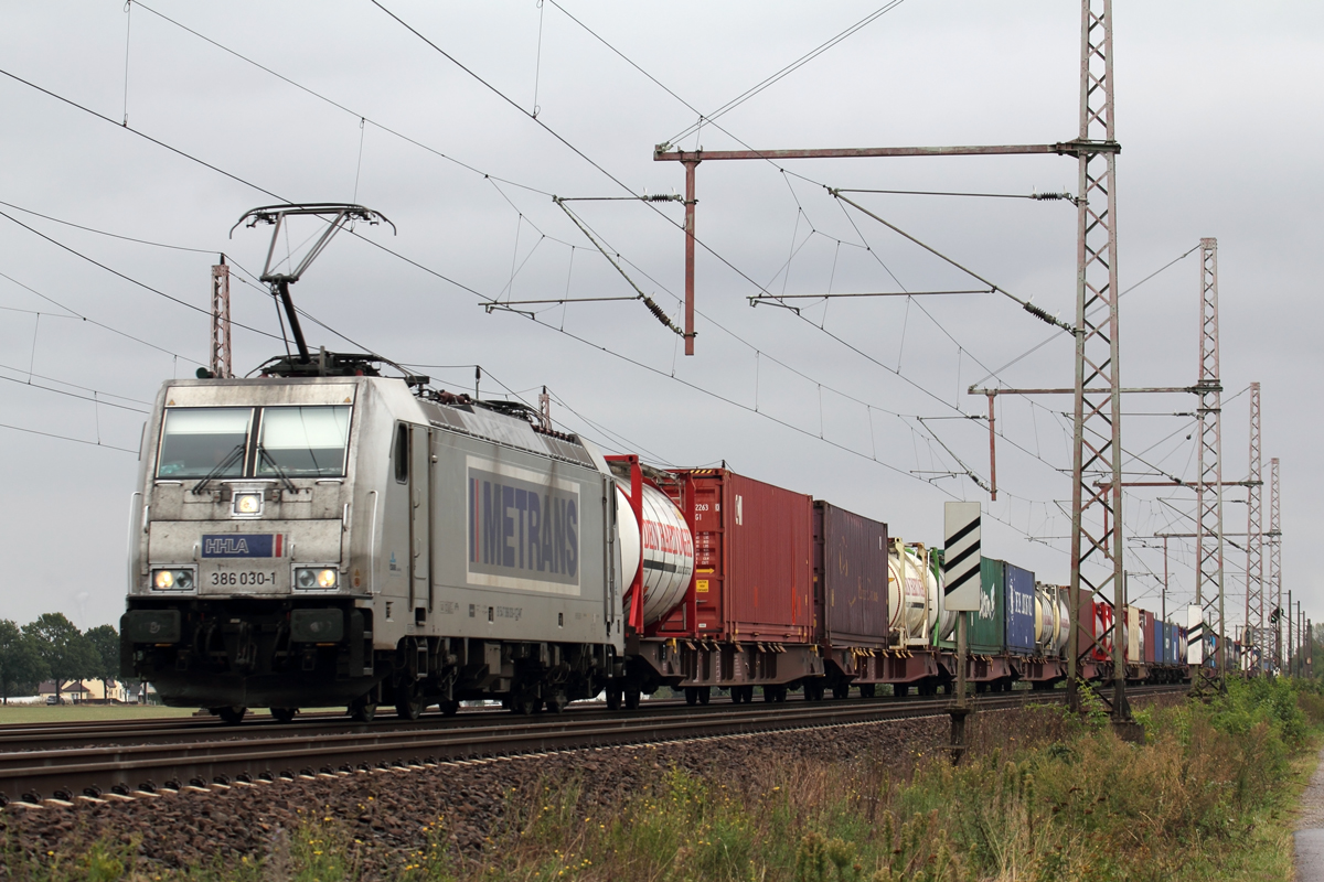 Metrans 386 030-1 in Dedensen-Gümmer 7.9.2019