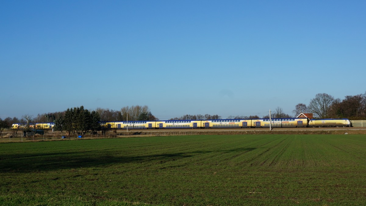 Metronom ME 82120 Uelzen - Hamburg Hbf kurz hinter Winsen (Luhe); 17.01.2015
