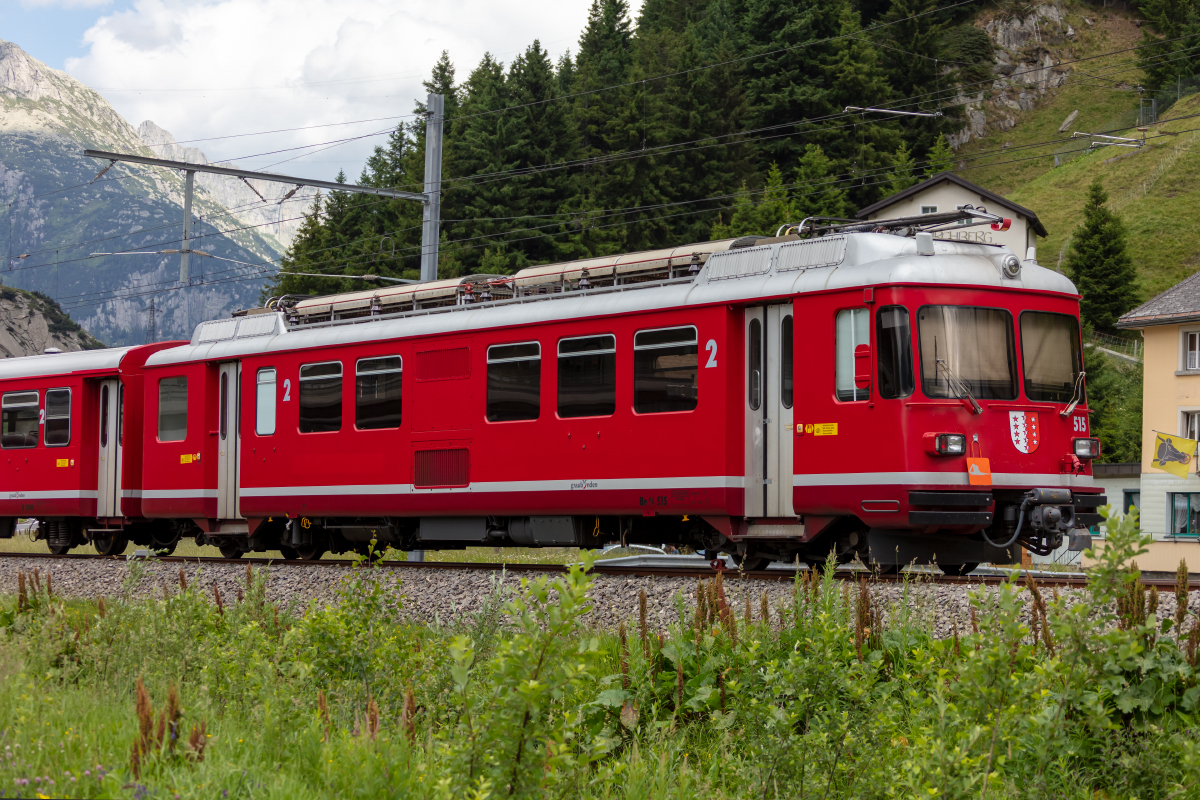 MGB, Be 4/4, 515 ( ex.RhB ), 26.06.2022, Andermatt