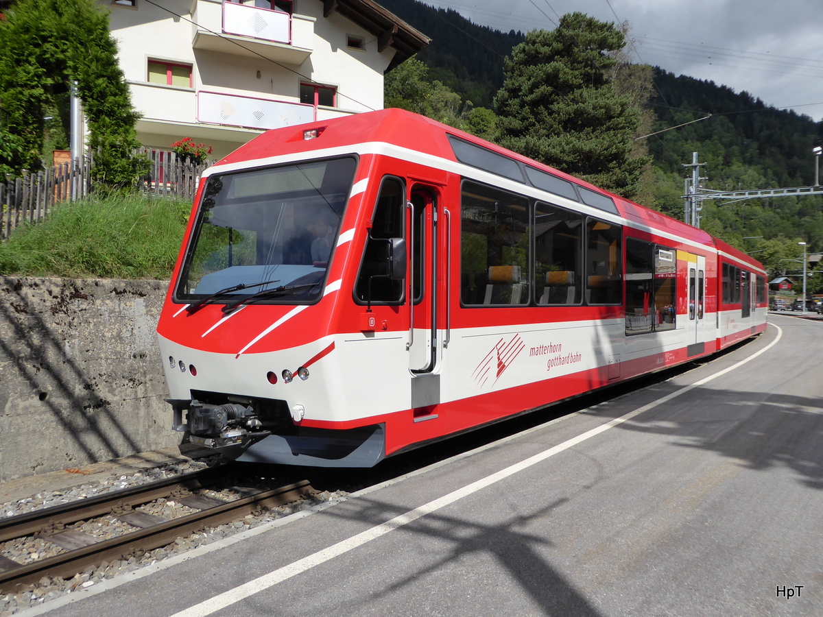 MGB - Steuerwagen ABt 2131 im Bahnhof Fiesch am 06.09.2015