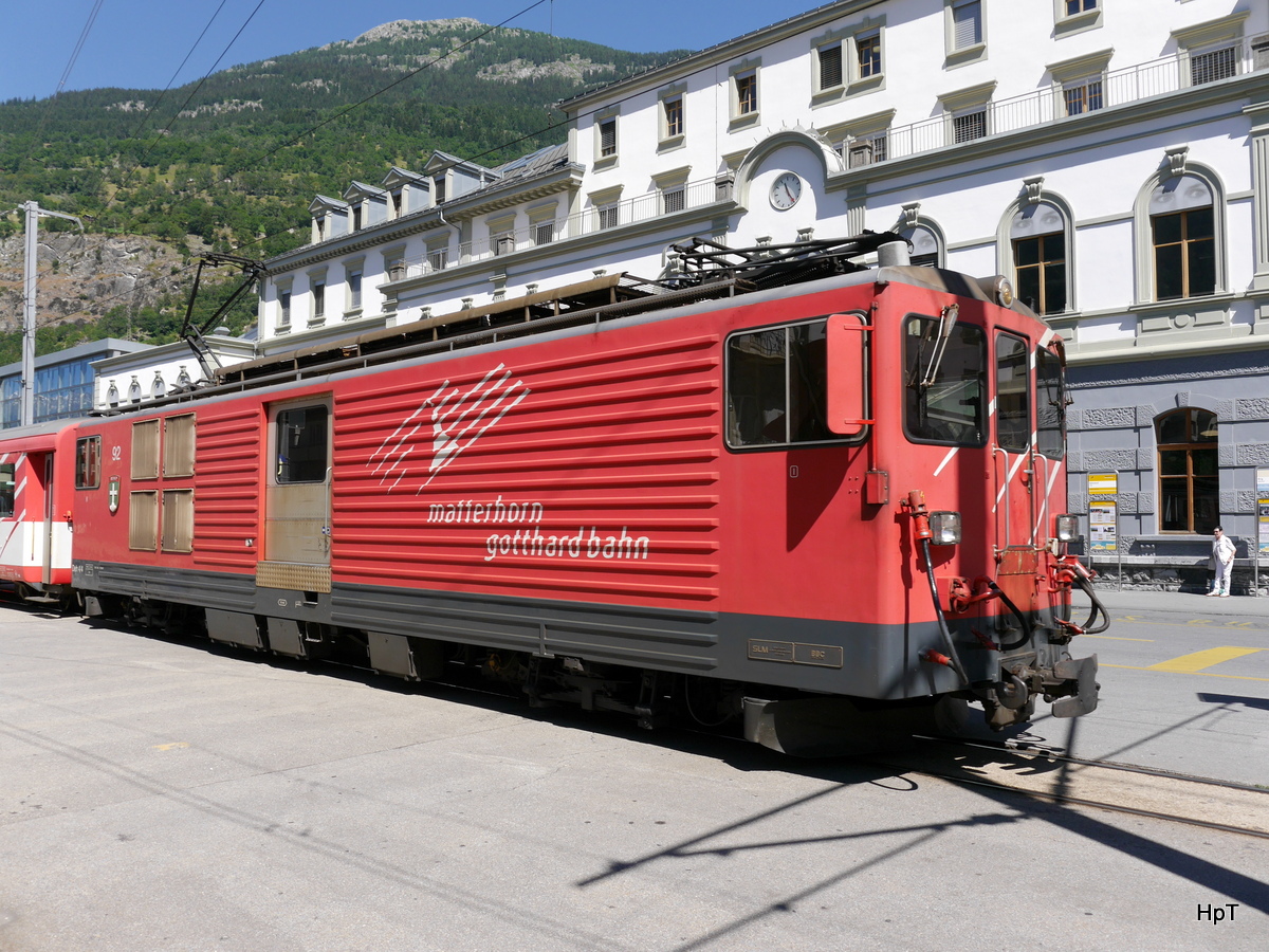 MGB - Zahnradlok Deh 4/4  92 in Brig am 16.07.2016