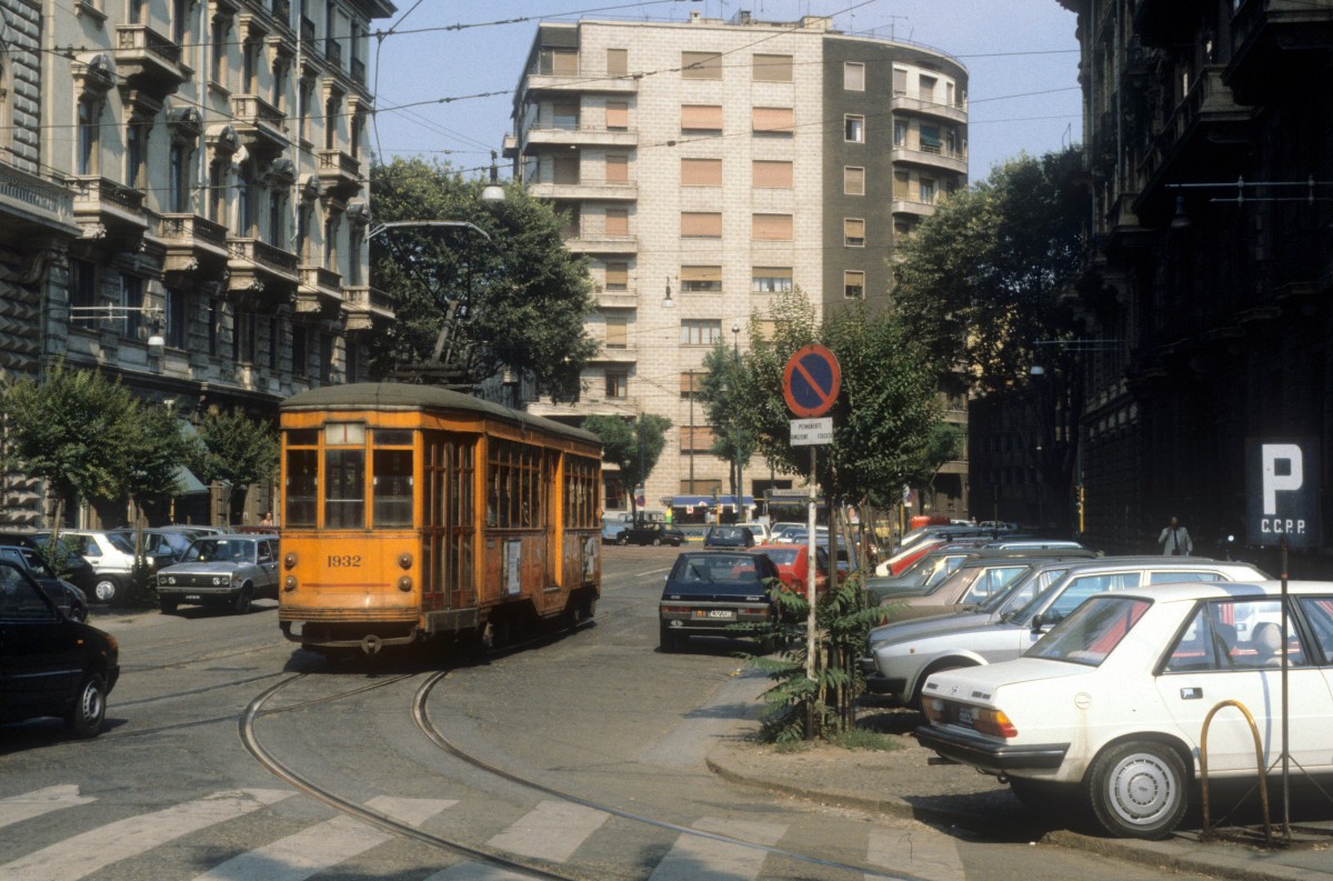 Milano / Mailand ATM SL 1 (Tw 1932) im August 1984.