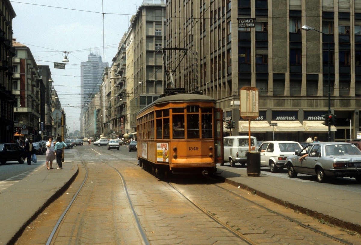 Milano / Mailand ATM SL 11 (Tw 1549) im August 1984.