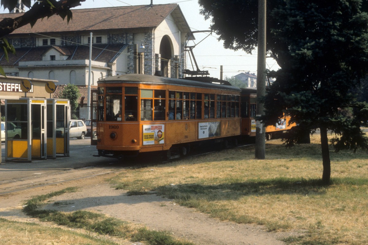 Milano / Mailand ATM SL 14 (Tw 1960) im August 1984. 