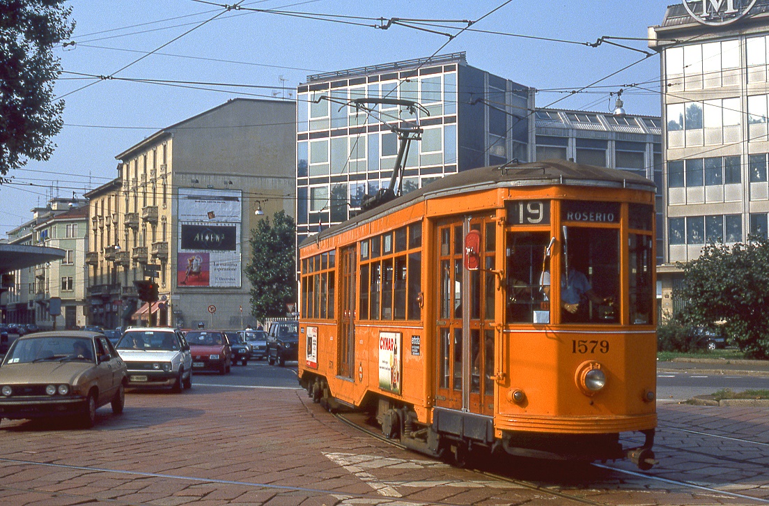 Milano 1579, Piazzale Francesco Accursio, 24.08.1992. Bahnbilder.de