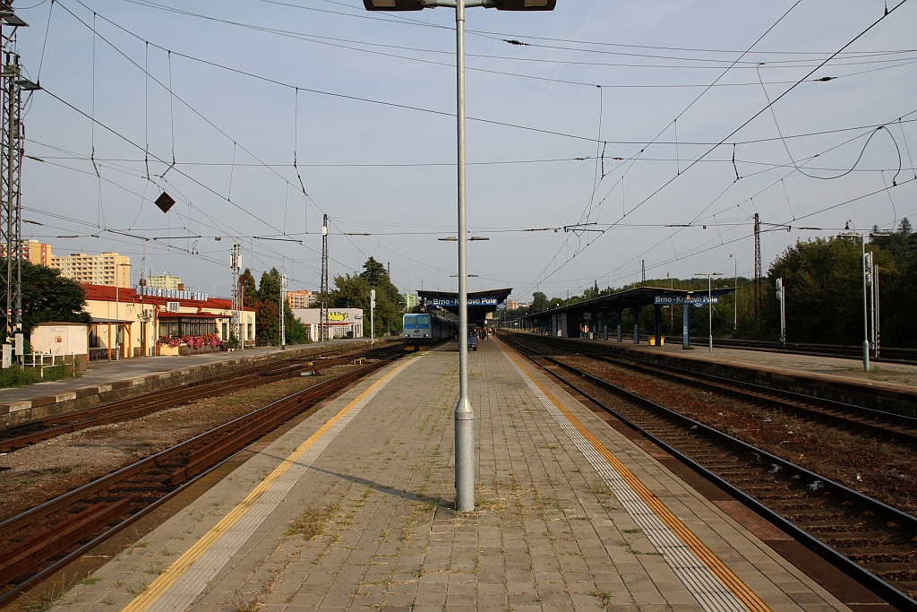 Mittelbahnsteig des Bahnhof Brno-Kralovo Pole am 24.August 2019.