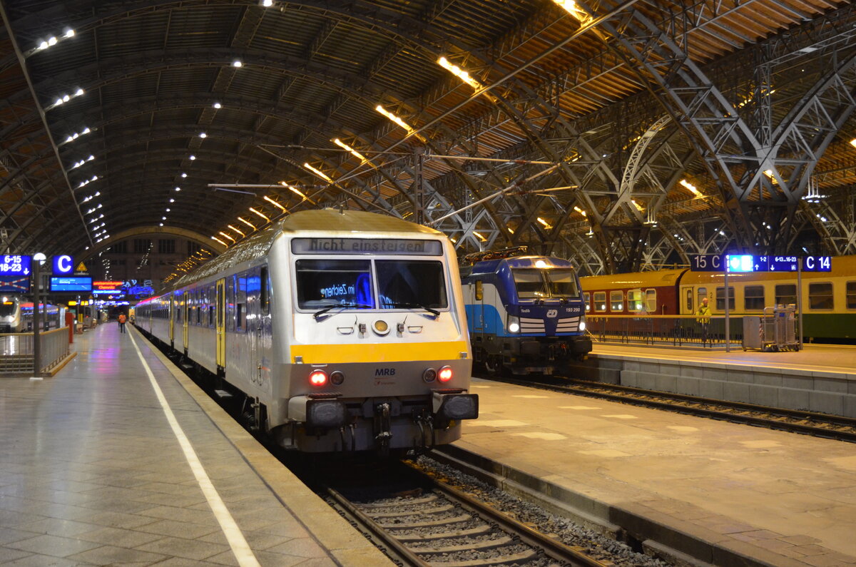 Mitteldeutsche Regiobahn, EC Leipzig - Prag &  Sonderzug der Pressnitztalbahn im Leipzig Hbf 05.10.2019