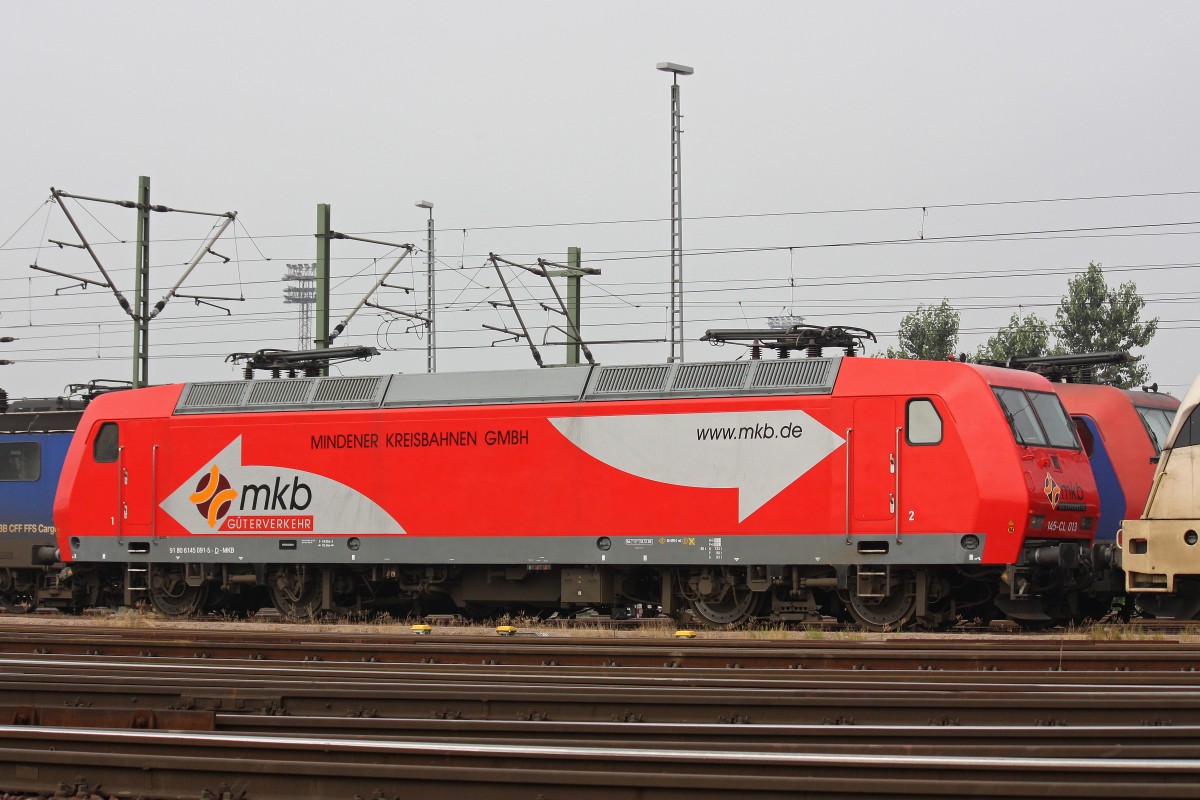 MKB 145-CL 013 (145 091) am 25.7.13 abgestellt in Hamburg-Waltershof im Gbf Alte Süderelbe.