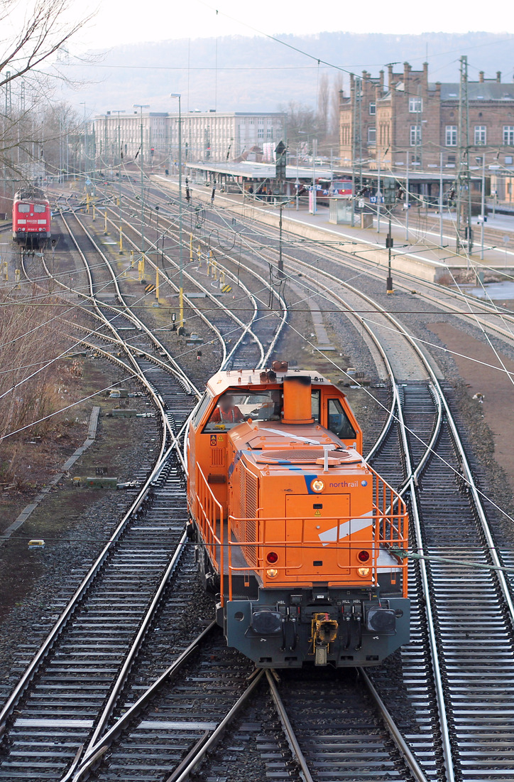 MKB 271 001 (Northrail-Leihlok, mittlerweile für ein anderes Unternehmen unterwegs) // Minden (Westfalen) // 21. Februar 2014